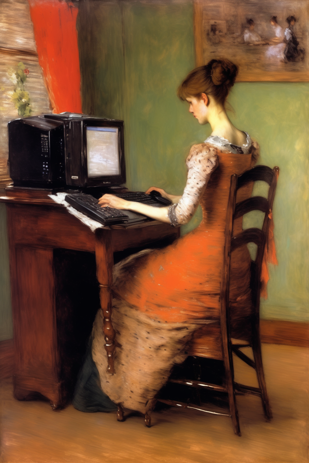 01092-909138056-_lora_William Merritt Chase Style_1_William Merritt Chase Style - woman with her computer.png